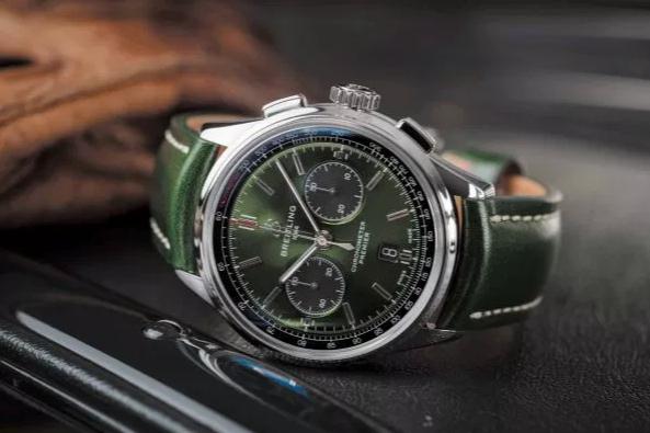 Green Dials Copy Breitling Premier B01 Chronograph 42 Bentley British Racing Green Watches
