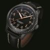 Black Leather Strap Copy Breitling Aviator 8