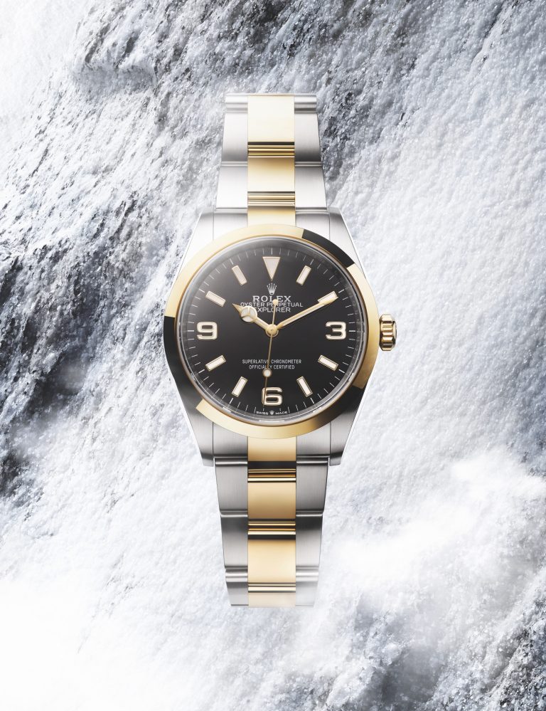 Replica Rolex Explorer 36mm Oystersteel and yellow gold reference 124273