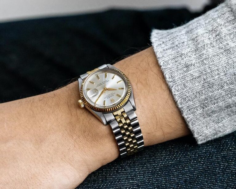 Quality 1963 Rolex Datejust Ref. 1601 replica watch In Two Tone